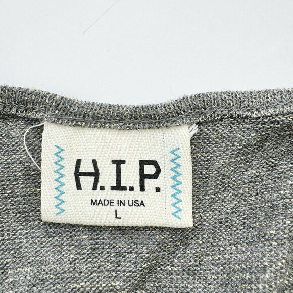 H.I.P. Top Women's Size Large Sleeveless Grey & Gold Metallic Top - Picture 6 of 13